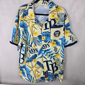 Tampa Bay Rays Hawaiian Shirt XL Baseball Tropical Floral SGA 2024 Dave MatchUp